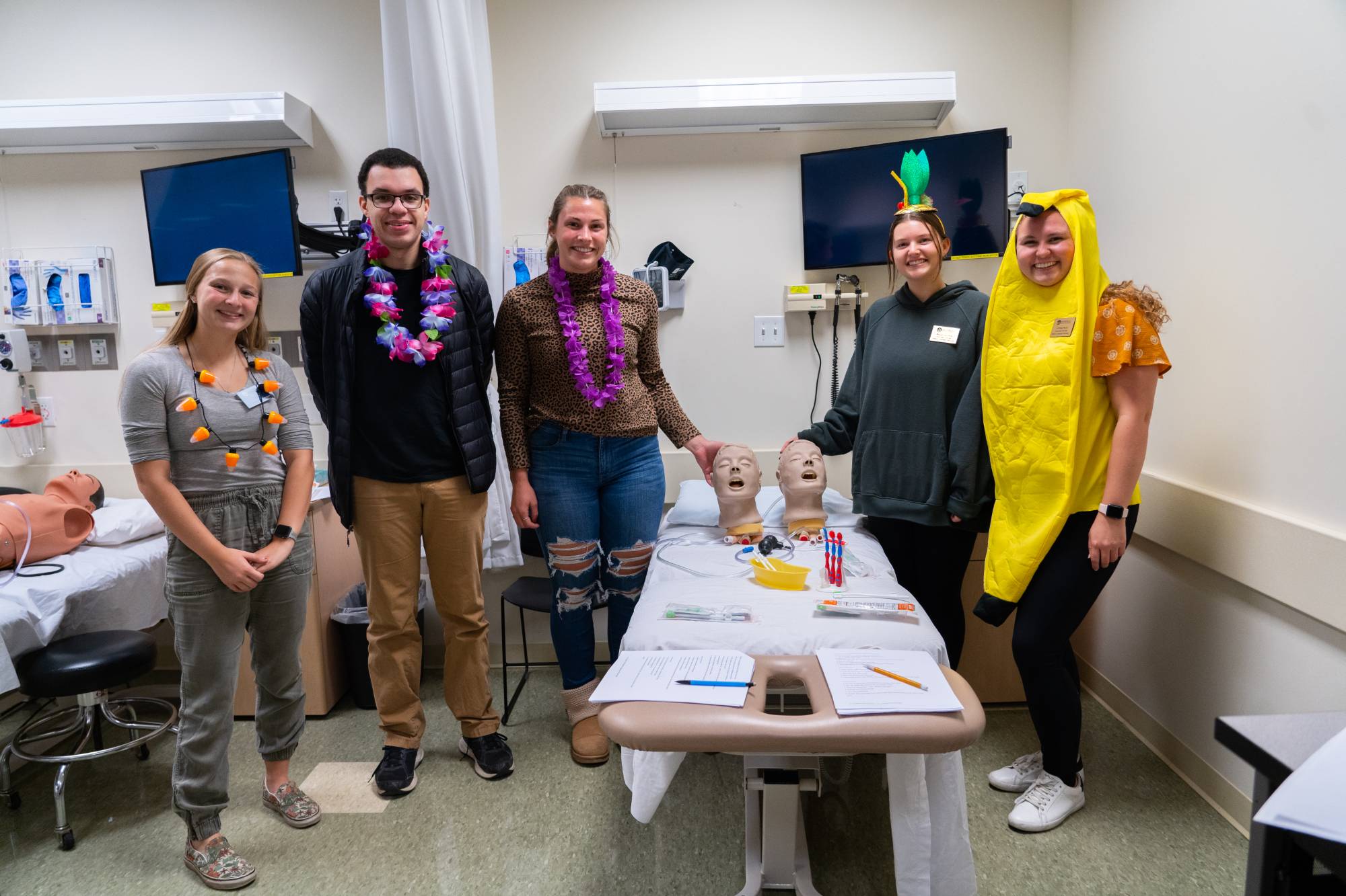 Interprofessional team working on oral care